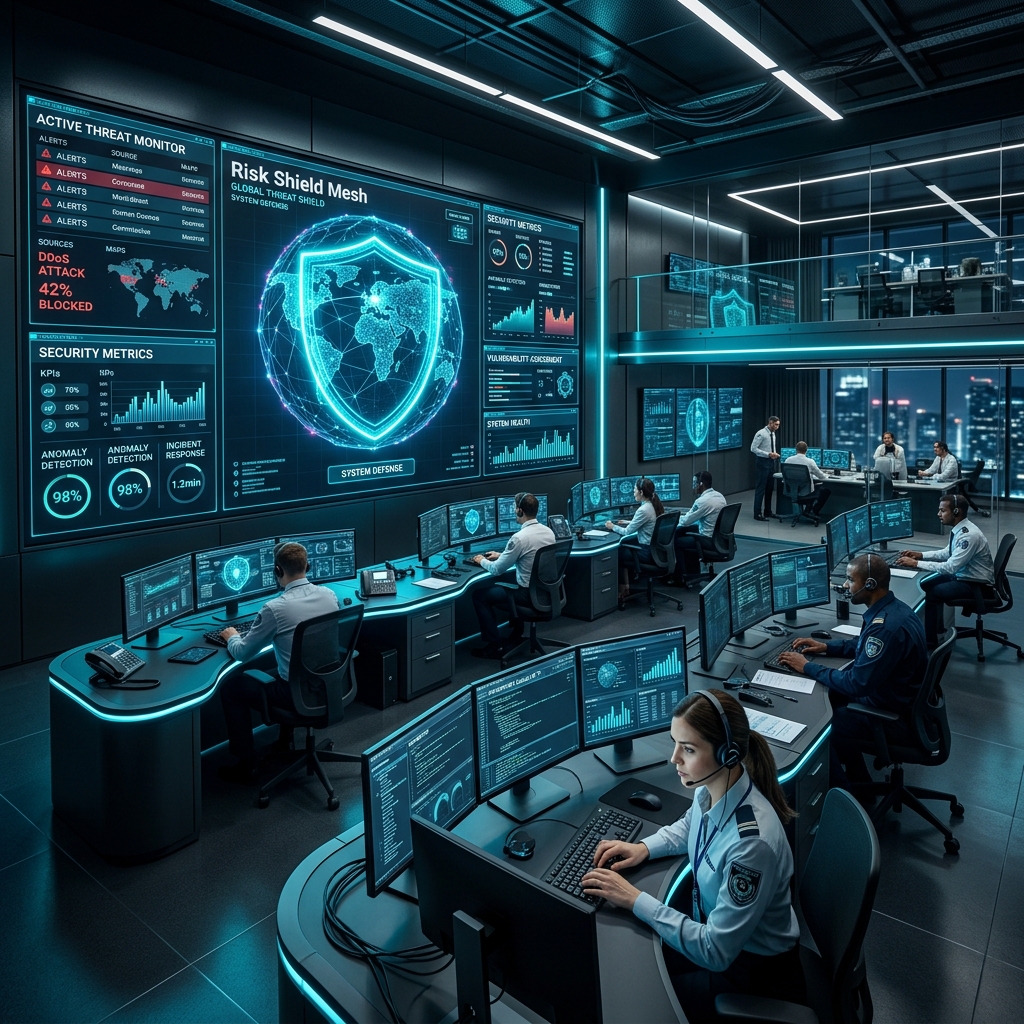 Cybersecurity professional monitoring enterprise security operations